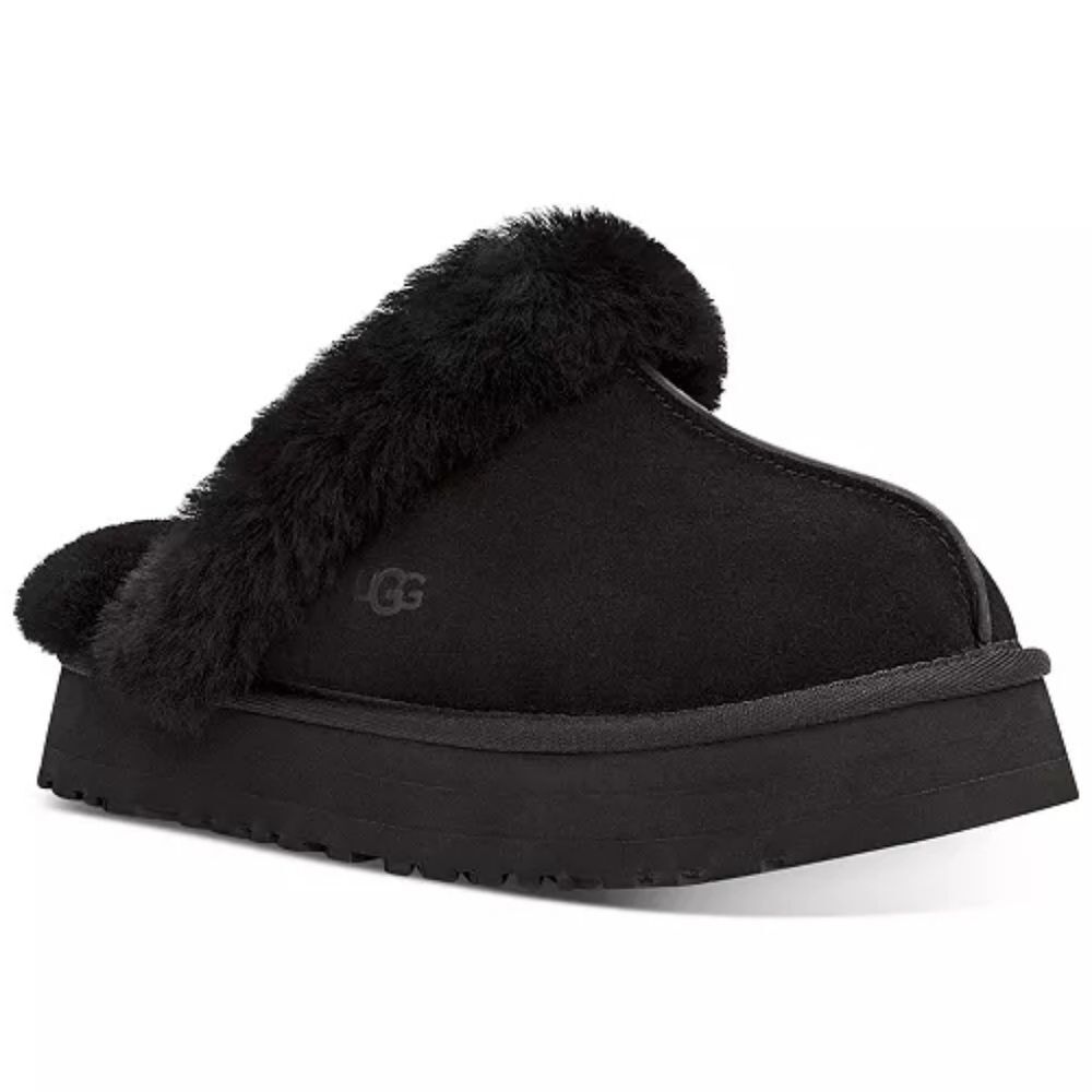 UGG Women's Disquette Fur Sheepskin Shearling Slippers 9